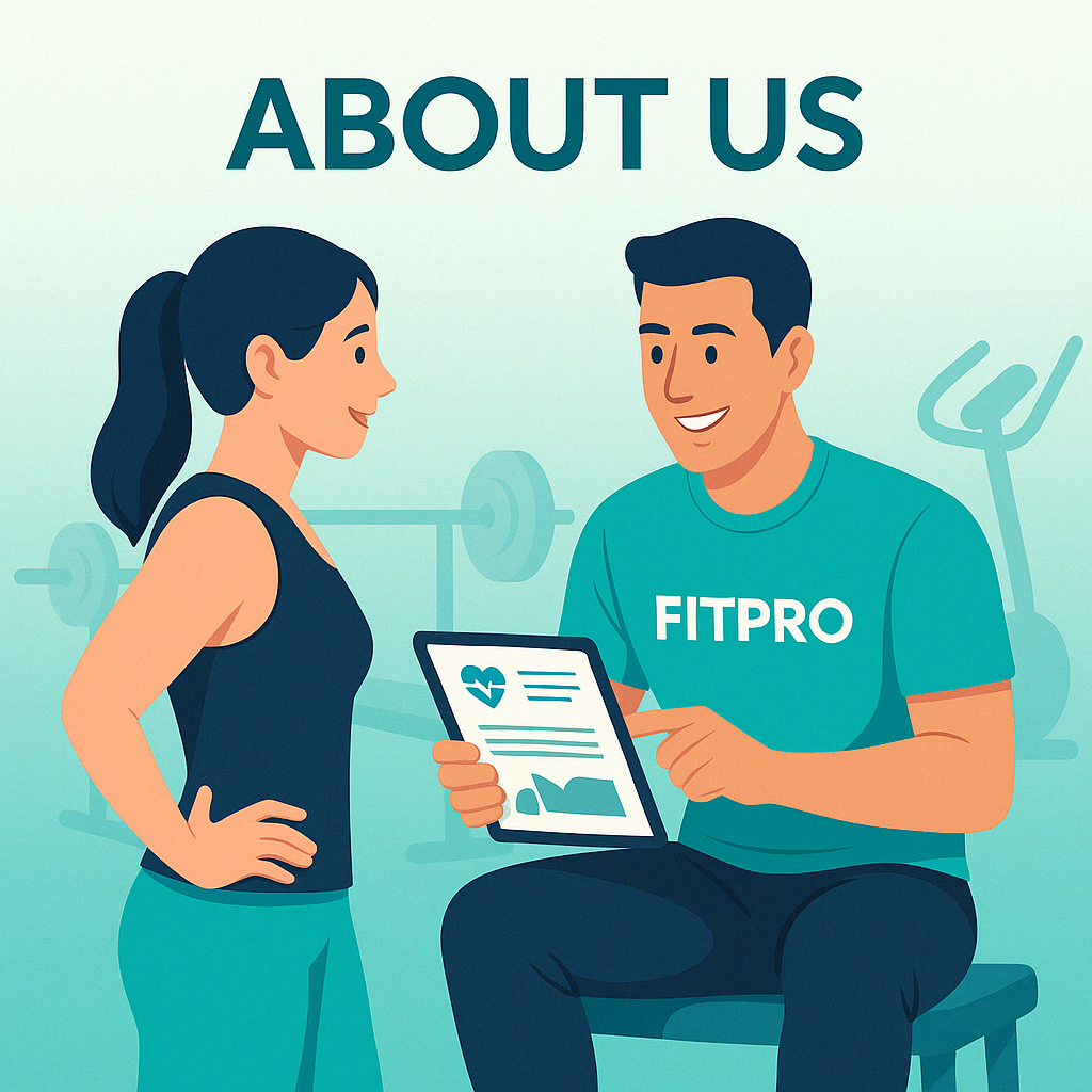 FitPro founder guiding a client through a fitness plan